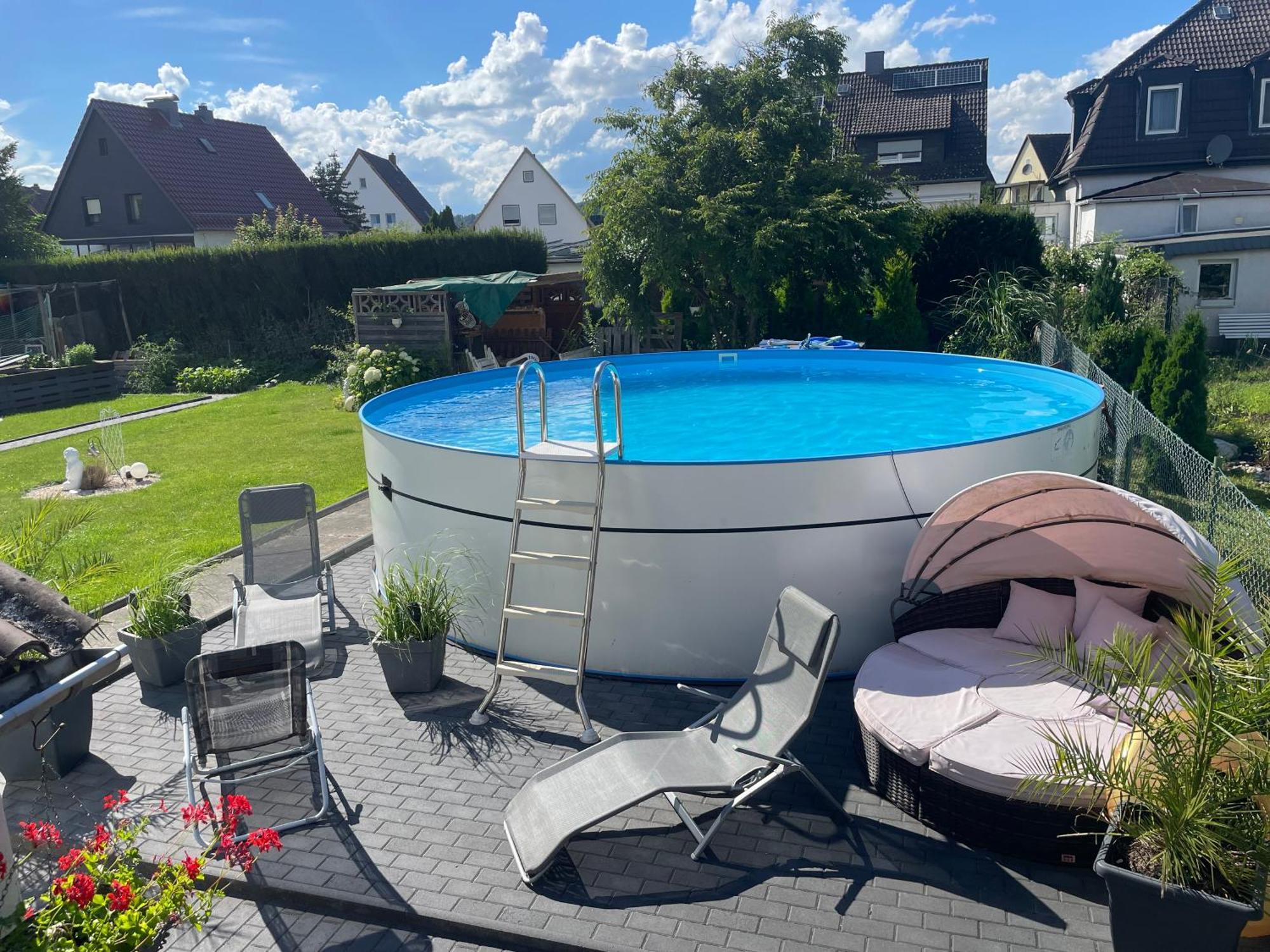 Kleine Gemuetliche Einliegerwohnung Mit Garten Und Pool Nordstemmen Exterior foto